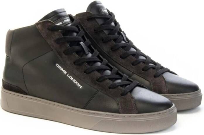 Crime London Blade High Sneakers met Veters Black Heren