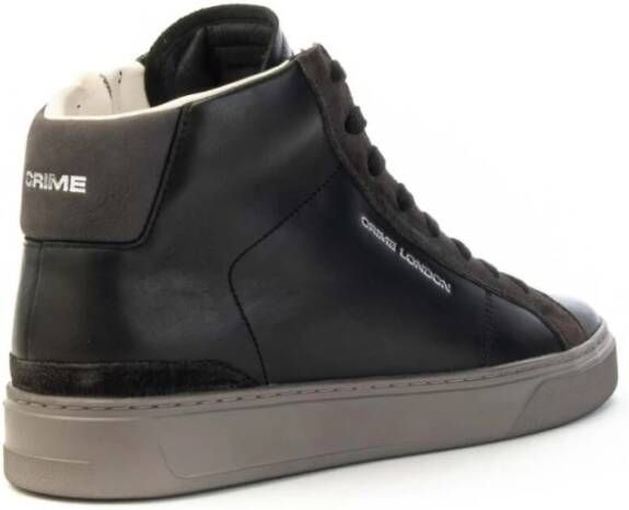 Crime London Blade High Sneakers met Veters Black Heren