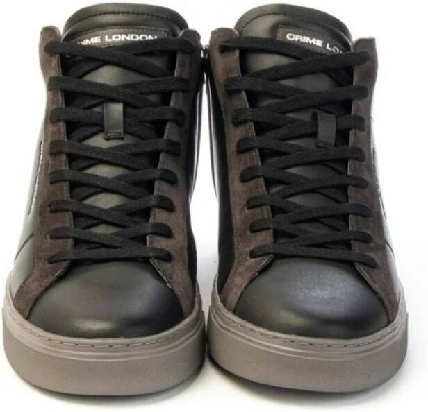 Crime London Blade High Sneakers met Veters Black Heren