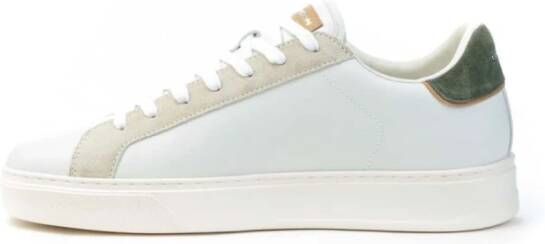 Crime London Blade Sneakers Wit Leer Zwarte Hiel White Heren