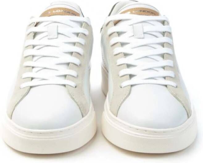 Crime London Blade Sneakers Wit Leer Zwarte Hiel White Heren