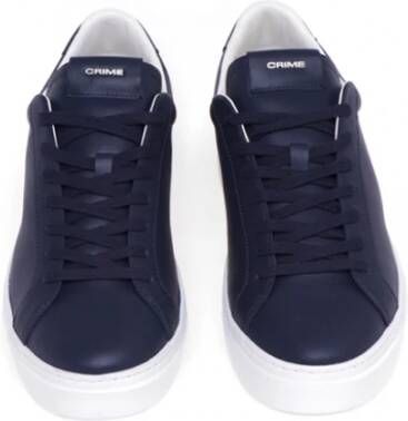 Crime London Blauwe Leren Sneakers Model 16806 Blue Heren