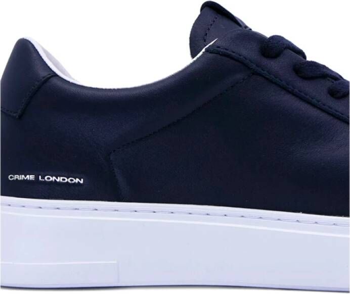 Crime London Blauwe Leren Sneakers Model 16806 Blue Heren