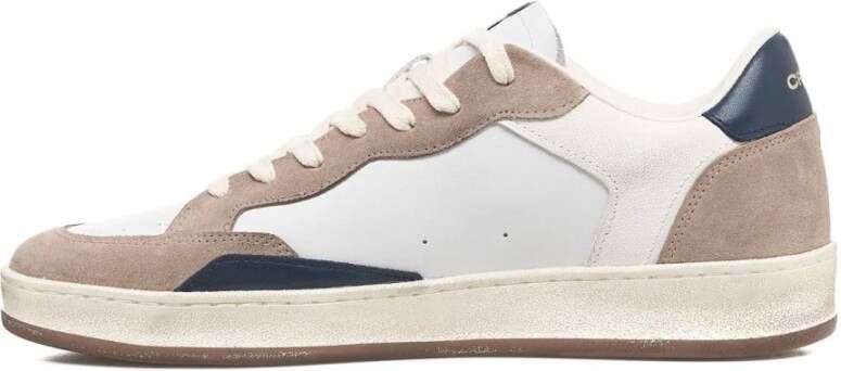 Crime London Chelsea Suède Sneakers met Contrasterende Details Beige Heren