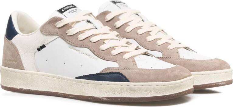 Crime London Chelsea Suède Sneakers met Contrasterende Details Beige Heren