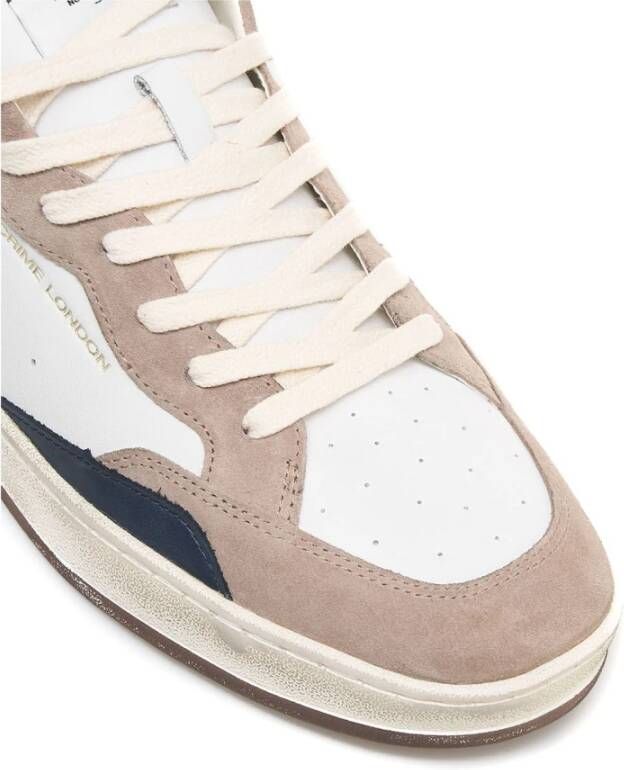 Crime London Chelsea Suède Sneakers met Contrasterende Details Beige Heren