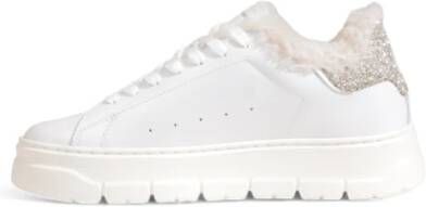 Crime London Dames Leren Sneakers Herfst Winter Collectie White Dames