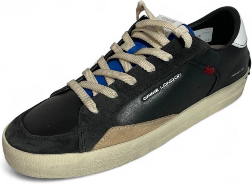 Crime London Deluxe Heren Sneaker Zwart Label Black Heren