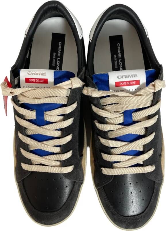 Crime London Deluxe Heren Sneaker Zwart Label Black Heren