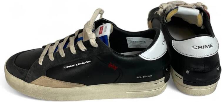 Crime London Deluxe Heren Sneaker Zwart Label Black Heren