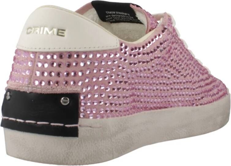 Crime London Distressed Sneakers voor Mannen Pink Dames