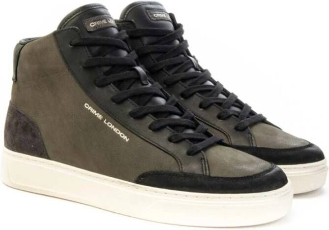 Crime London Eclipse High Sneakers voor Mannen Green Heren