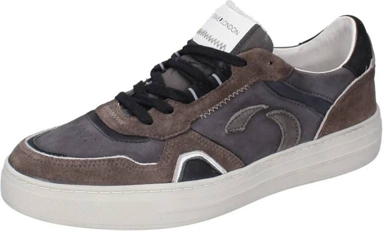 Crime London Elegante Leren Herenschoenen Gray Heren