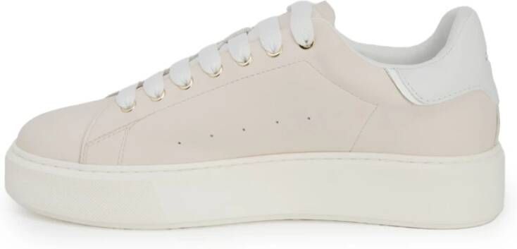 Crime London Elevate Leren Sneakers Lente Zomer Collectie Beige Dames