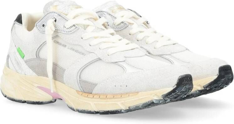 Crime London Fugitive Sneaker in wit suède White Dames