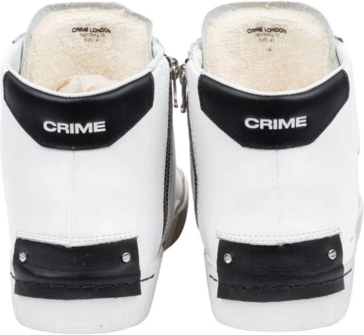 Crime London Hoge Witte Schoen Wit Heren