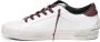 Crime London Klassieke Bandzool Sneakers Wit Bourgondië White Heren - Thumbnail 13