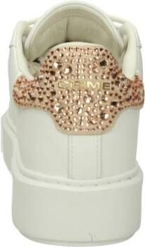 Crime London Lage leren sneakers met uitneembare binnenzool White Dames