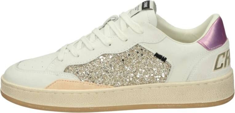 Crime London Lage Leren Sneakers White Dames