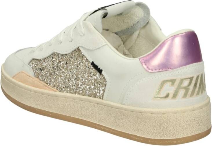 Crime London Lage Leren Sneakers White Dames