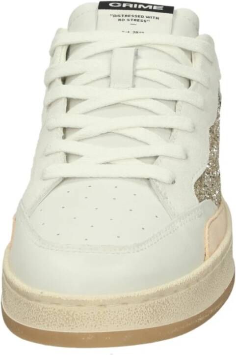 Crime London Lage Leren Sneakers White Dames