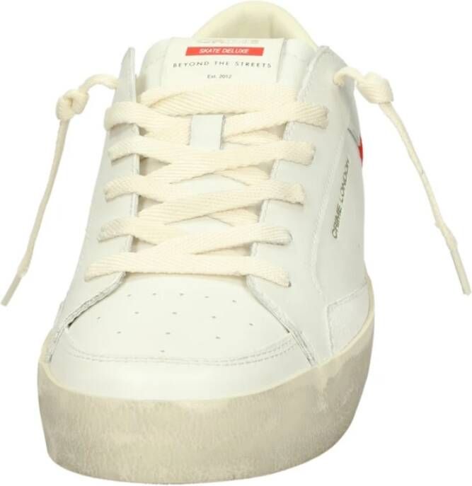 Crime London Lage Top Leren Sneakers White Heren