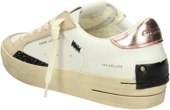 Crime London Lage Top Sneakers White Dames