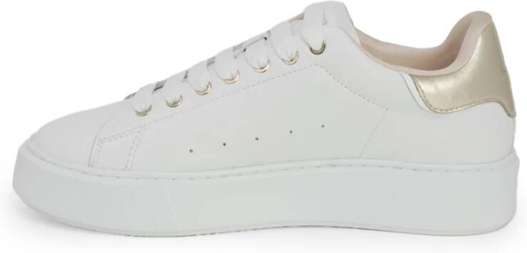 Crime London Lente Zomer Leren Sneakers Elevate Model White Dames