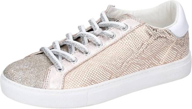 Crime London Leren Dames Sneakers Pink Dames