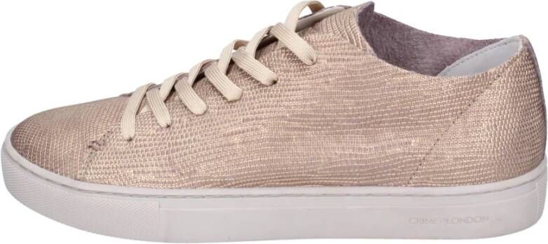 Crime London Leren Exotic Sneakers voor Vrouwen Beige Dames