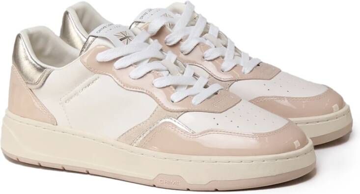 Crime London Nude Sunglow Leren Sneakers voor Vrouwen Beige Dames