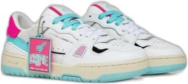 Crime London Rosa Leder Sneaker Lente Zomer Collectie Multicolor Dames