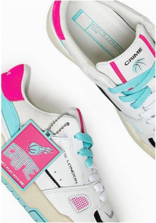 Crime London Rosa Leder Sneaker Lente Zomer Collectie Multicolor Dames