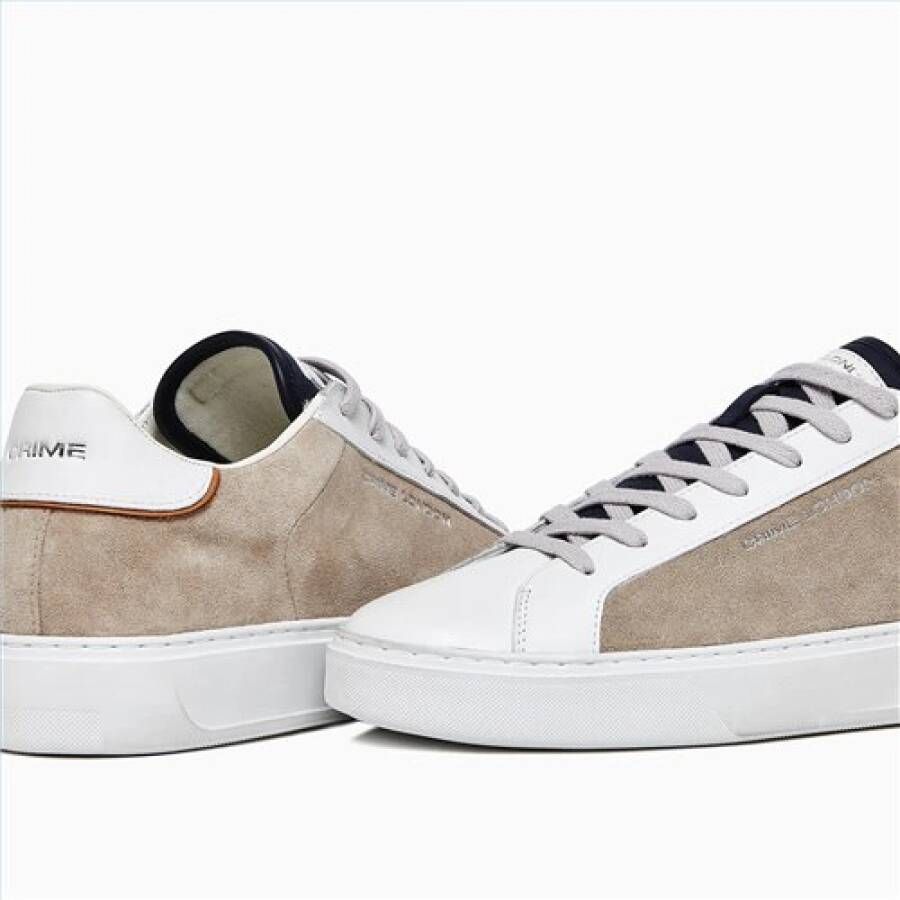 Crime London Royal Beige Sneaker met Leren Details Multicolor Dames