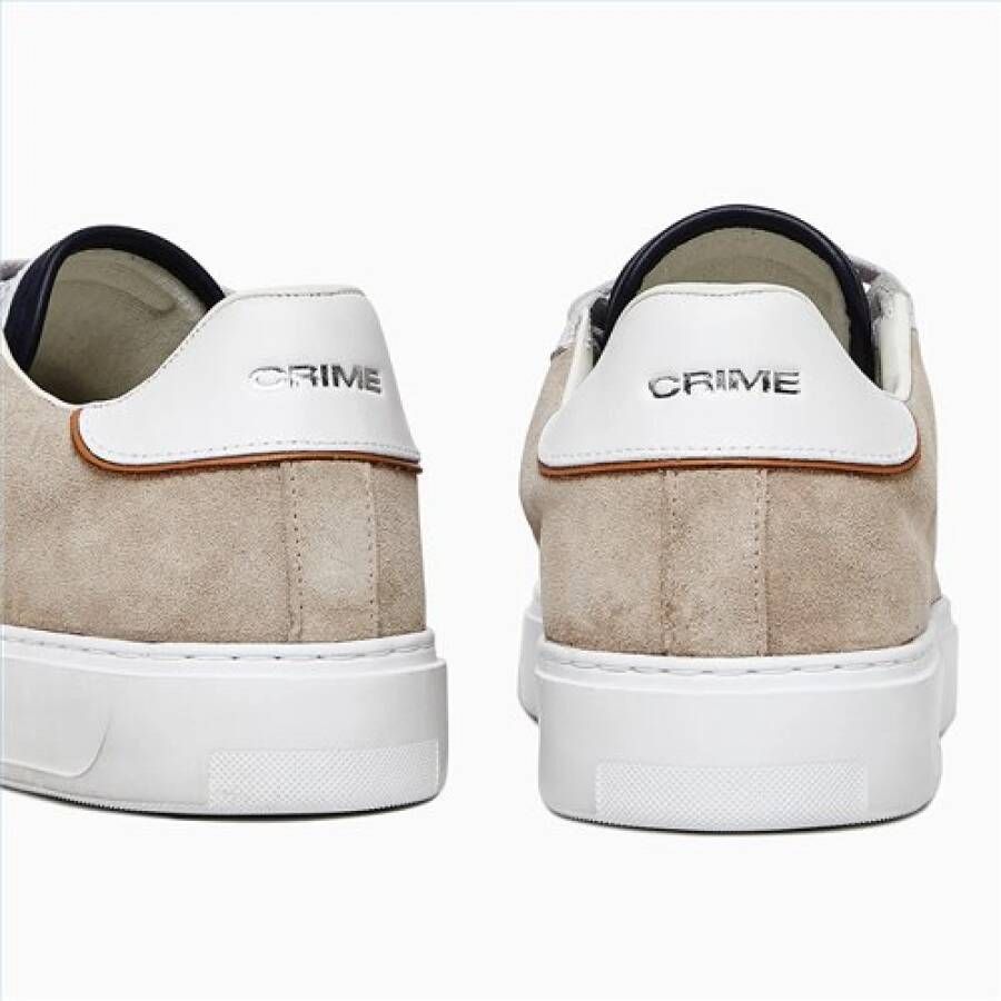 Crime London Royal Beige Sneaker met Leren Details Multicolor Dames