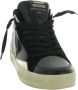 Crime London Zwarte leren sneakers met platinadetails Black Dames - Thumbnail 9