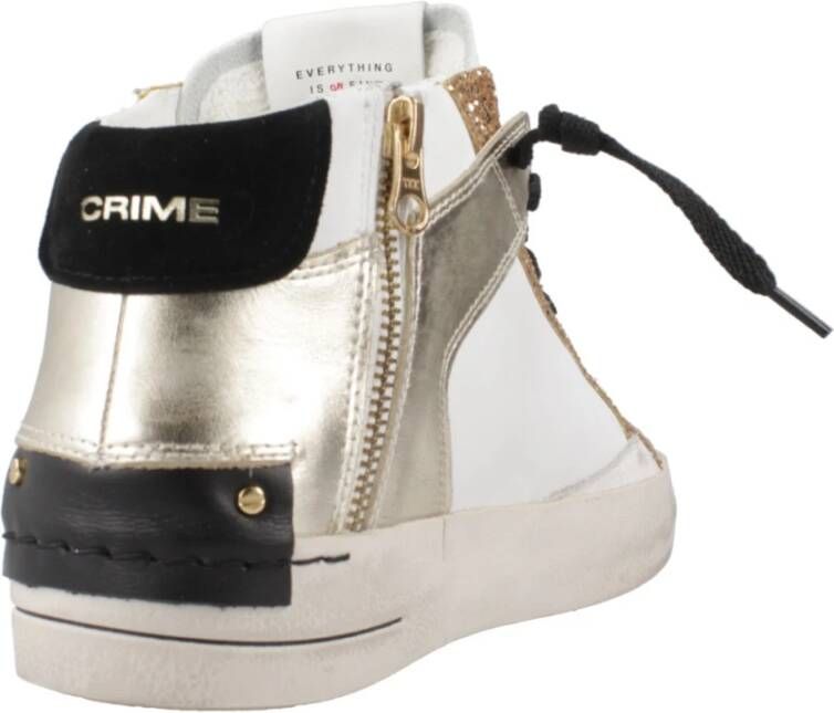 Crime London SK8 Deluxe Mid Sneakers White Dames