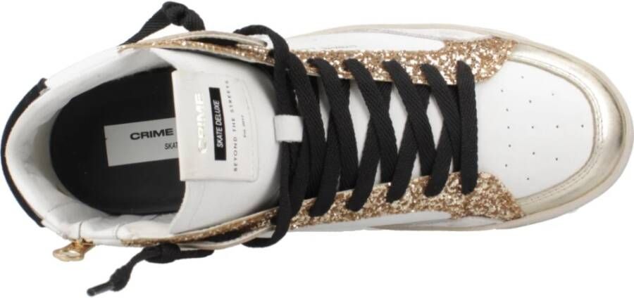 Crime London SK8 Deluxe Mid Sneakers White Dames