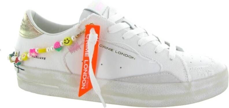 Crime London SK8 Deluxe Mid Sneakers White Dames