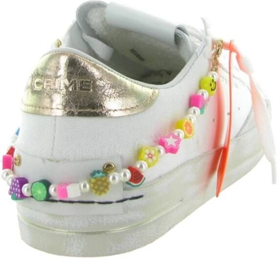 Crime London SK8 Deluxe Mid Sneakers White Dames