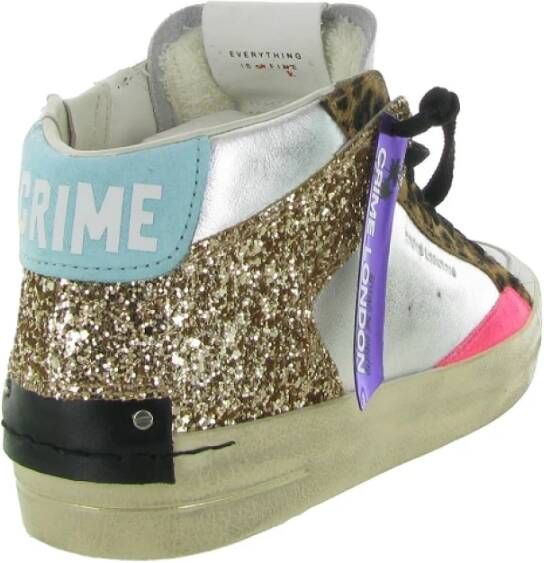 Crime London SK8 Mid Glitter Schoenen Multicolor Dames