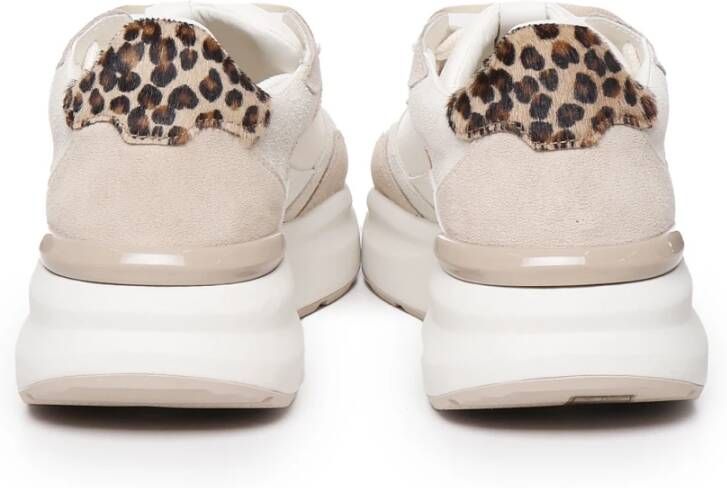 Crime London Sneakers met dierenprint in wit beige White Dames