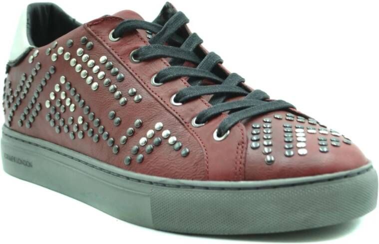 Crime London Stijlvolle Sneakers voor Modieuze Vrouwen Rood Dames