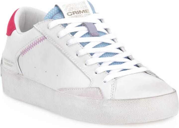 Crime London Casual stoffen sneakers Wit Dames