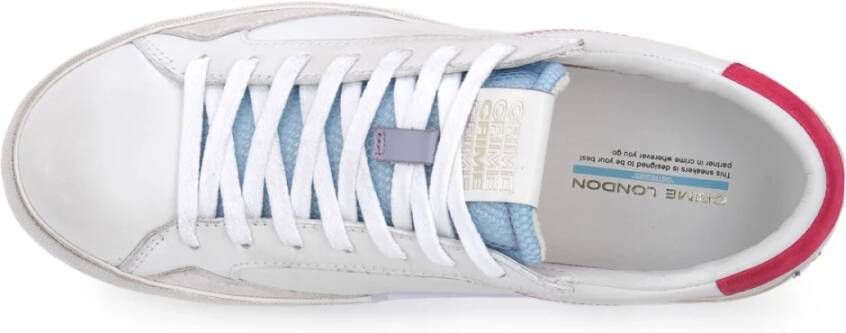 Crime London Casual stoffen sneakers Wit Dames