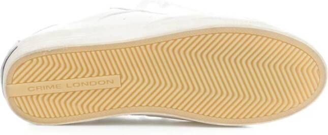 Crime London Witte Leren Sneakers voor Heren Wit Heren