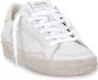 Crime London Witte Leren Sneakers met Bandzool White Heren - Thumbnail 3