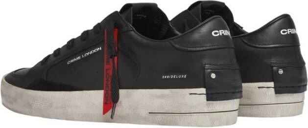 Crime London Leren Sneakers Heren 18100Aa6 Zwart Heren