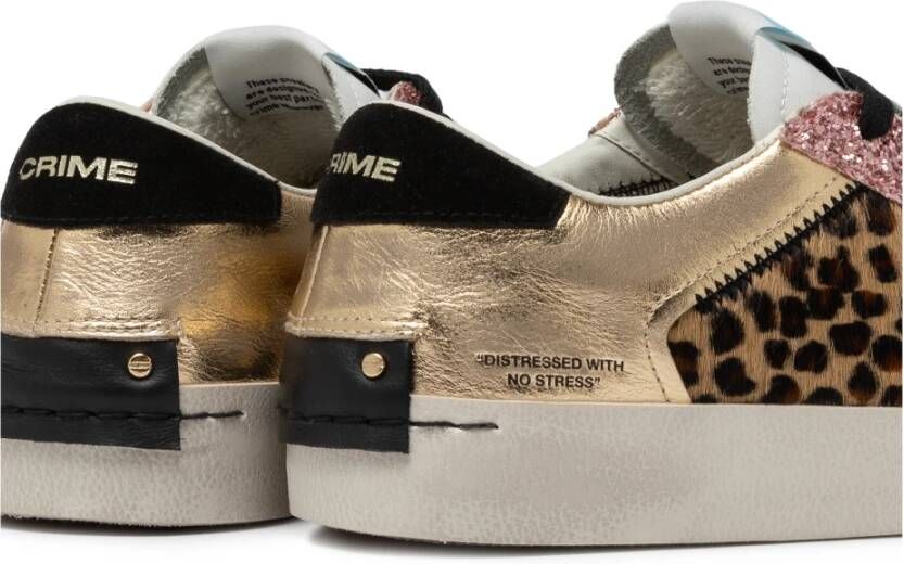 Crime London Stedelijke leren sneaker met dierenprint Multicolor Dames