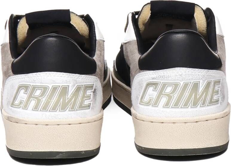 Crime London Suède Leren Sneakers Band Zool Taupe Multicolor Heren